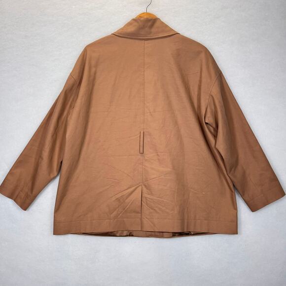 ASOS Oversized Utility Warm Caramel Cotton Jacket Sz 6 ScandiStyle StreetStyle - Picture 2 of 7